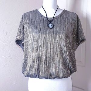 Forever 21 gold silver top M